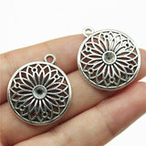 WYSIWYG 10pcs 27x24mm Motif Charms Antique Silver Color Pendant Charms Jewelry Findings For Jewelry Making