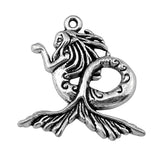 10pcs 27x27mm Antique Silver Color Mermaid Charms For Jewelry Making h1266