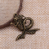 10pcs 27x27mm Antique Silver Color Mermaid Charms For Jewelry Making h1266