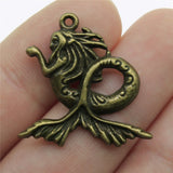 10pcs 27x27mm Antique Silver Color Mermaid Charms For Jewelry Making h1266