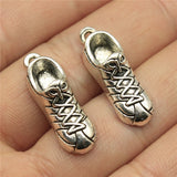 10pcs 27x9mm 2 Colors Antique Bronze Plated Sneaker Charms 3D Running Shoe Charms Sneaker Shoe Charms EF4184