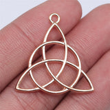 WYSIWYG 10pcs 28mm Charm Triquetra Amulet 4 Colors Triquetra Symbol Charms Triquetra Symbol Pendant For Jewelry Making