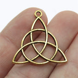 WYSIWYG 10pcs 28mm Charm Triquetra Amulet 4 Colors Triquetra Symbol Charms Triquetra Symbol Pendant For Jewelry Making