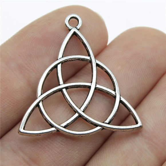 WYSIWYG 10pcs 28mm Charm Triquetra Amulet 4 Colors Triquetra Symbol Charms Triquetra Symbol Pendant For Jewelry Making