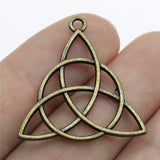 WYSIWYG 10pcs 28mm Charm Triquetra Amulet 4 Colors Triquetra Symbol Charms Triquetra Symbol Pendant For Jewelry Making