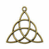 WYSIWYG 10pcs 28mm Charm Triquetra Amulet 4 Colors Triquetra Symbol Charms Triquetra Symbol Pendant For Jewelry Making