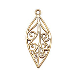 WYSIWYG 10pcs 28x12mm Hollow Leaves Charms Pendant For Jewelry Making DIY Jewelry Findings