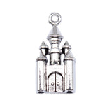 WYSIWYG 10pcs 28x14mm Antique Silver Color Castle Charms For Jewelry Making
