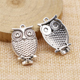 WYSIWYG 10pcs 28x18mm 2 Colors Antique Silver Color Antique Bronze Plated Owl Pendants Charm Owl Pendant Owl Charm Pendant