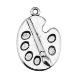 WYSIWYG 10pcs 28x19mm Charm Brush And Palette 3 Colors Brush And Palette Charms Painting Brush And Palette Pendant EF3747