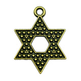 WYSIWYG 10pcs 28x20mm Star Of David Charms DIY Jewelry Findings Antique Silver Color Antique Bronze Color For Jewelry Making