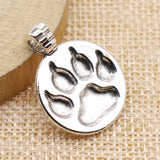 WYSIWYG 10pcs 28x21mm Charms Dog Paw Pendant For Necklace Making Antique Bronze Antique Silver Color DIY Handmade Jewelry