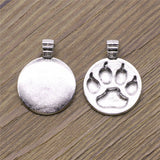 WYSIWYG 10pcs 28x21mm Charms Dog Paw Pendant For Necklace Making Antique Bronze Antique Silver Color DIY Handmade Jewelry