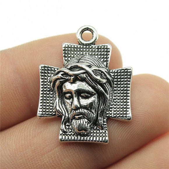 WYSIWYG 10pcs 28x22mm Cross Pendant For Jewelry Making Jesus Cross Charms Religious Cross Pendant