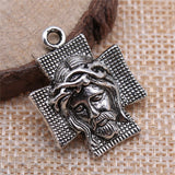WYSIWYG 10pcs 28x22mm Cross Pendant For Jewelry Making Jesus Cross Charms Religious Cross Pendant