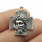 WYSIWYG 10pcs 28x22mm Cross Pendant For Jewelry Making Jesus Cross Charms Religious Cross Pendant