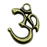 WYSIWYG 10pcs 28x22mm Om Pendants Charms For Jewelry Making Antique Silver Color Antique Bronze Color DIY Jewelry Making