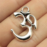 WYSIWYG 10pcs 28x22mm Om Pendants Charms For Jewelry Making Antique Silver Color Antique Bronze Color DIY Jewelry Making