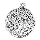 WYSIWYG 10pcs 28x23mm Pendant Tree Tree Charm Pendants For Jewelry Making Antique Silver Color Tree Pendants