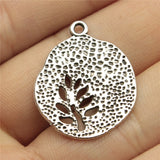 WYSIWYG 10pcs 28x23mm Pendant Tree Tree Charm Pendants For Jewelry Making Antique Silver Color Tree Pendants