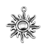 10pcs 28x25mm 3 Colors Sun Charms Sun Pendant Charms For Jewelry Making EF3599