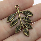WYSIWYG 10pcs 28x35mm Branch Charms For Jewelry Making Antique Bronze Color Charms Pendants Jewelry Accessories