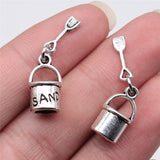 10pcs 28x9mm Antique Silver Color Beach Bucket Shovel Charms Pendant For Jewelry Making DIY Jewelry Findings ef4791