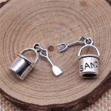 10pcs 28x9mm Antique Silver Color Beach Bucket Shovel Charms Pendant For Jewelry Making DIY Jewelry Findings ef4791