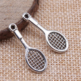 WYSIWYG 10pcs 29x10mm Tennis Racket Charm Pendants For Jewelry Making Badminton Racket Pendants Charm Racket