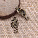 WYSIWYG 10pcs 29x12mm 2 Colors Hippocampal Pendant Sea Horse Pendant Hippocampal Charm
