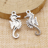 WYSIWYG 10pcs 29x12mm 2 Colors Hippocampal Pendant Sea Horse Pendant Hippocampal Charm