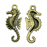 WYSIWYG 10pcs 29x12mm 2 Colors Hippocampal Pendant Sea Horse Pendant Hippocampal Charm