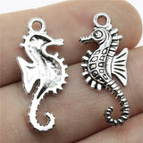 WYSIWYG 10pcs 29x12mm 2 Colors Hippocampal Pendant Sea Horse Pendant Hippocampal Charm