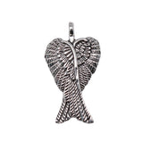 WYSIWYG 10pcs 29x16mm Double Angel Wings Charms For Jewelry Making 2 Colors Antique Silver Plated Antique Bronze Plated