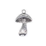 WYSIWYG 10pcs 29x18mm Antique Silver Color Mushroom Charms For Jewelry Making