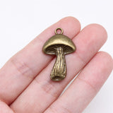 WYSIWYG 10pcs 29x18mm Antique Silver Color Mushroom Charms For Jewelry Making