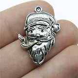 WYSIWYG 10pcs 29x18mm Santa Claus Charms Antique Silver Color Pendant Charms Jewelry Findings For Jewelry Making