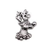 WYSIWYG 10pcs 29x19mm Christmas Deer Charms For Jewelry Making Jewelry Accessories Antique Silver Plated Antique Bronze Plated