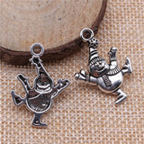 WYSIWYG 10pcs 29x20mm Snowman Charms DIY Jewelry Findings Antique Silver Color Antique Bronze Color For Jewelry Making
