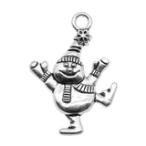 WYSIWYG 10pcs 29x20mm Snowman Charms DIY Jewelry Findings Antique Silver Color Antique Bronze Color For Jewelry Making