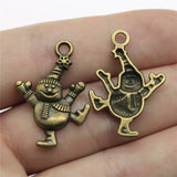 WYSIWYG 10pcs 29x20mm Snowman Charms DIY Jewelry Findings Antique Silver Color Antique Bronze Color For Jewelry Making