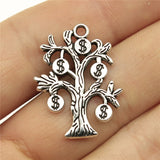 WYSIWYG 10pcs 29x22mm Money Tree Charms For Jewelry Making Antique Gold Color Antique Silver Color Charm Jewelry Accessories