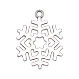 WYSIWYG 10pcs 29x22mm Snowflake Charms Pendants For Jewelry Making 2 Colors Antique Silver Plated Antique Bronze Plated