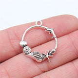 10pcs 29x25mm Sea Animal Shell Conch Starfish Dolphin Charms Antique Silver Color For Jewelry Making Jewelry Findings ef4404