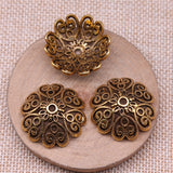 10pcs 29x29x9mm Big Bead Caps For DIY Jewelry Making Antique Silver Color Jewelry Findings Jewelry Accessories EF3903