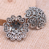 10pcs 29x29x9mm Big Bead Caps For DIY Jewelry Making Antique Silver Color Jewelry Findings Jewelry Accessories EF3903