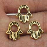 WYSIWYG 10pcs 3 Colors 13x15mm Hamsa Hand Small Hole Beads Plam Beads DIY Jewelry Making Accessories