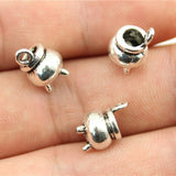 10pcs 3 Colors Halloween Witch Cauldron Cooking Pot Censer Charm Metal Charms For Jewelry Making 9x12mm