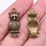 WYSIWYG 10pcs 30x12mm Owl Charms For Jewelry Making Antique Silver Plated Antique Bronze Color Jewelry Findings