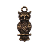 WYSIWYG 10pcs 30x12mm Owl Charms For Jewelry Making Antique Silver Plated Antique Bronze Color Jewelry Findings